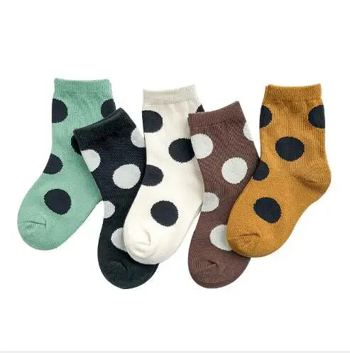 5Pairs/Lot Kids Children Socks 1-12Year