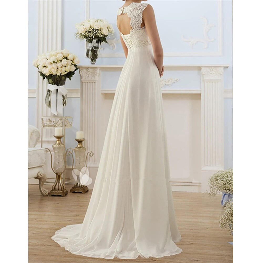 Sleeveless Lace Slim Size Gowns