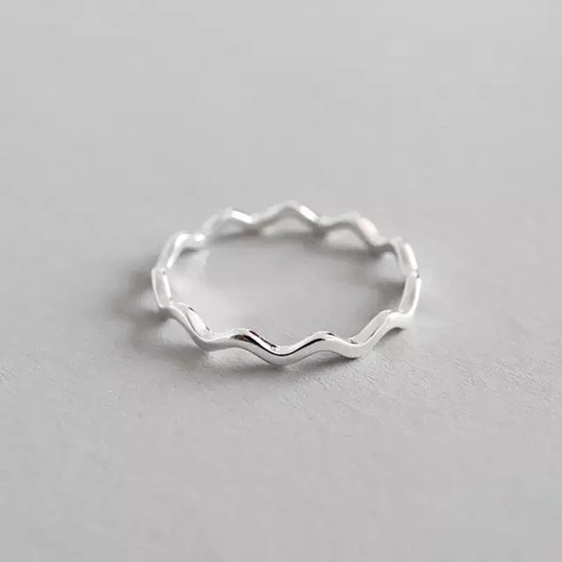 Smile Cry Face Heart Geometric Irregular Ring