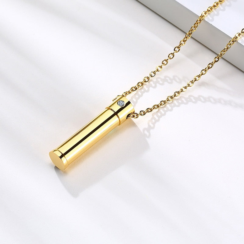 Vnox Hollow Pill Necklace