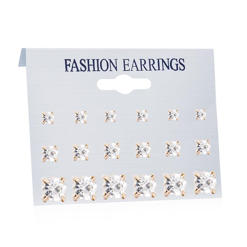 Crystal Heart Stud Earrings