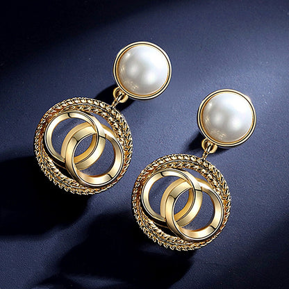 White Pearl Drop Earrings