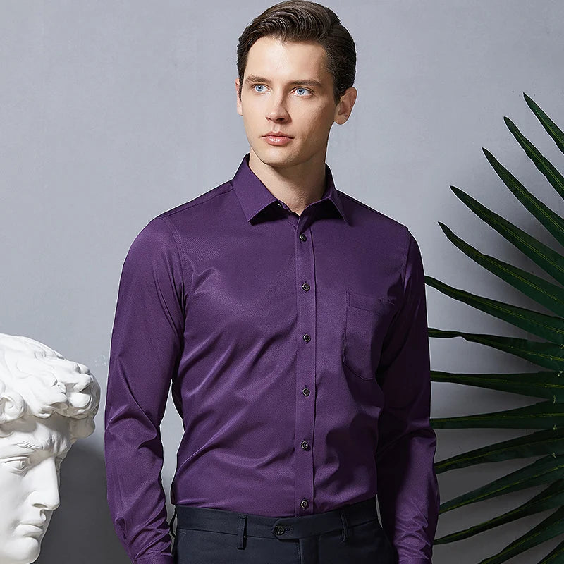 Men Slim Fit Business Stretch and Anti-wrinkle Professional