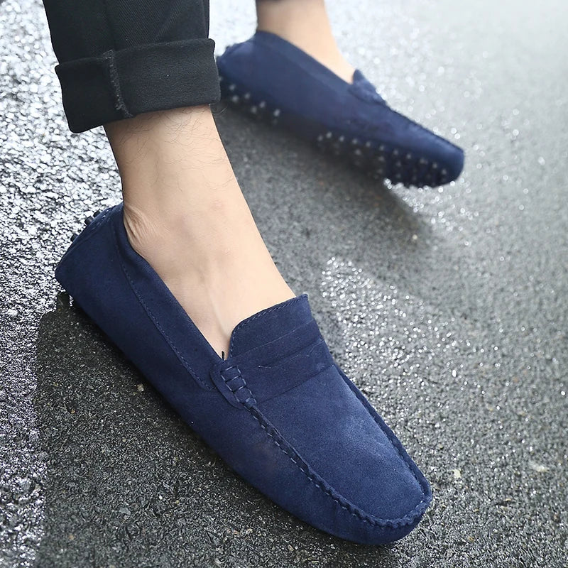 Handmade Suede Genuine Leather Loafers