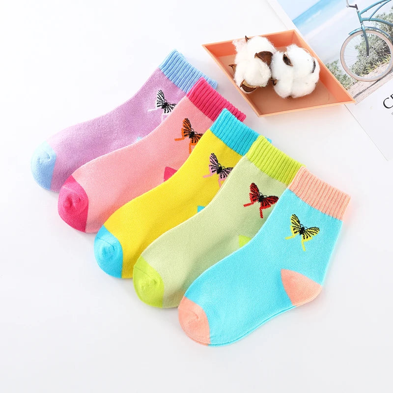 Butterfly Cotton Candy Colors Socks