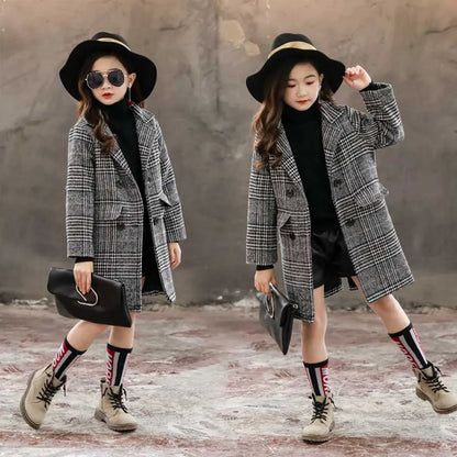 Plaid Wool Coat