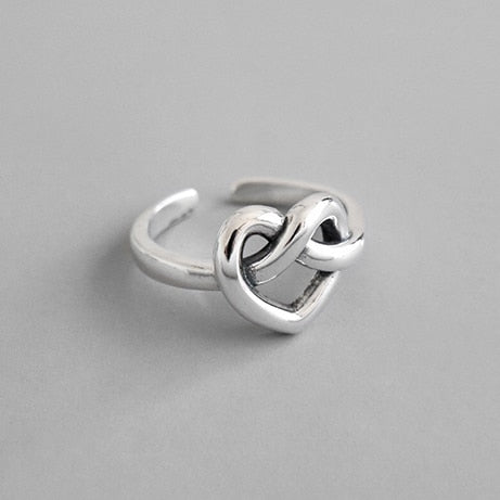 Smile Cry Face Heart Geometric Irregular Ring