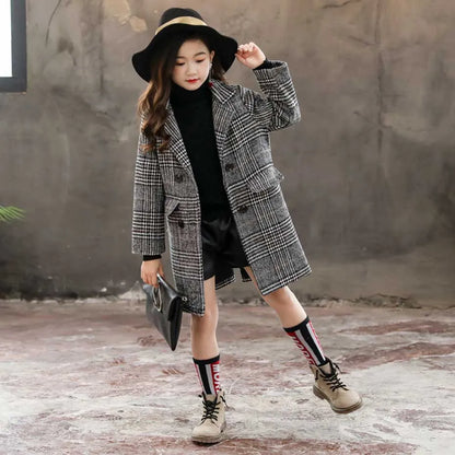 Plaid Wool Coat