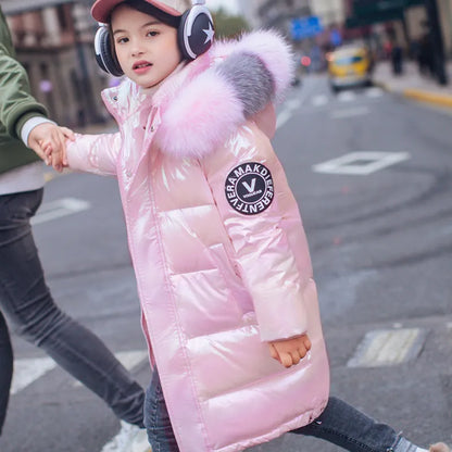 Waterproof Shiny Hooded Children's Outerwear