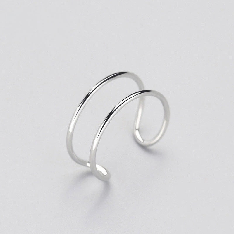 Smile Cry Face Heart Geometric Irregular Ring