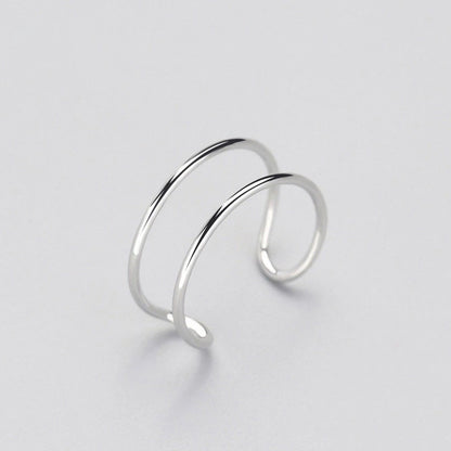 Smile Cry Face Heart Geometric Irregular Ring