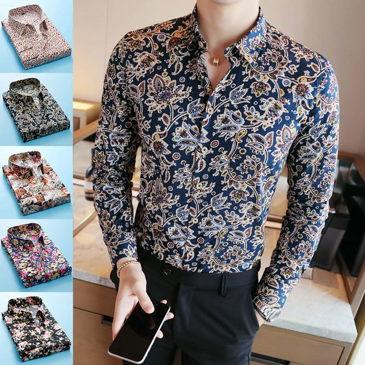 Long Sleeve Male Business and Casual Shirts