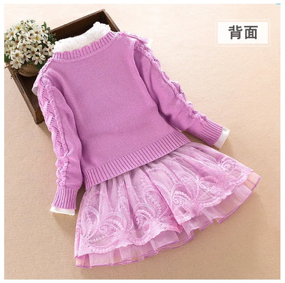 Cotton  Cardigan Lace Princess Outfits