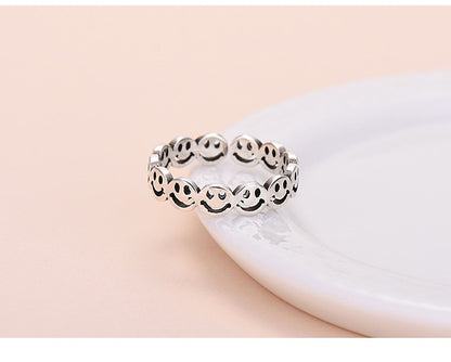 Crying Face Adjustable Ring