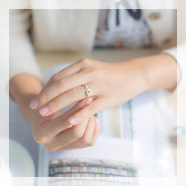 Silver Daisy Flower Ring