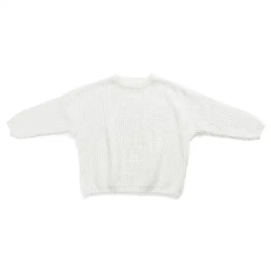 Girls Long Sleeve Pure Color Knit Sweater