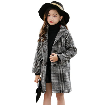 Plaid Wool Coat