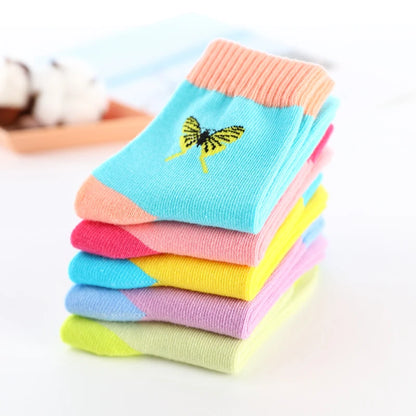 Butterfly Cotton Candy Colors Socks