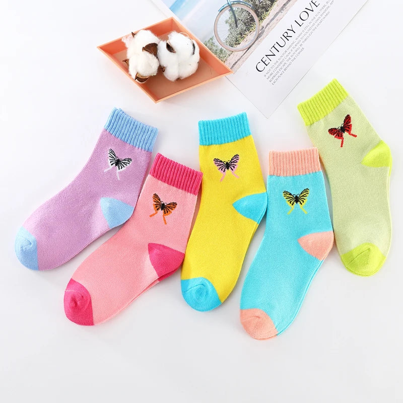 Butterfly Cotton Candy Colors Socks