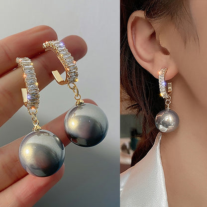 White Pearl Drop Earrings