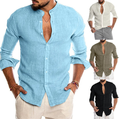 Casual Cotton Linen Men Shirts