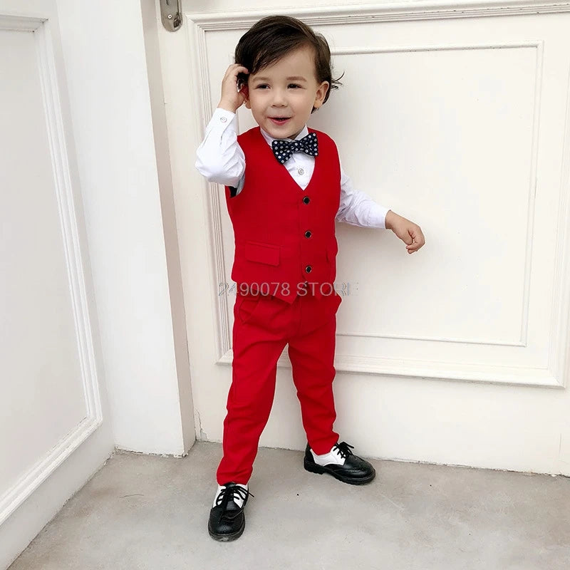 Kids Jacket Vest pants 3Pcs Set