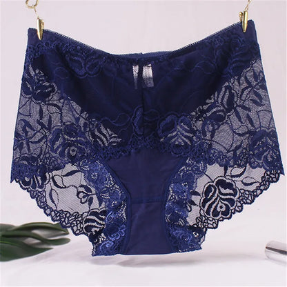 High waist lace large size cotton bottom