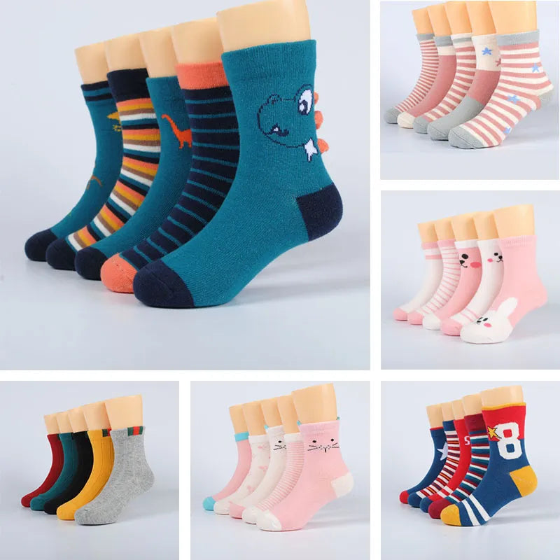 5 Pairs Girls Socks