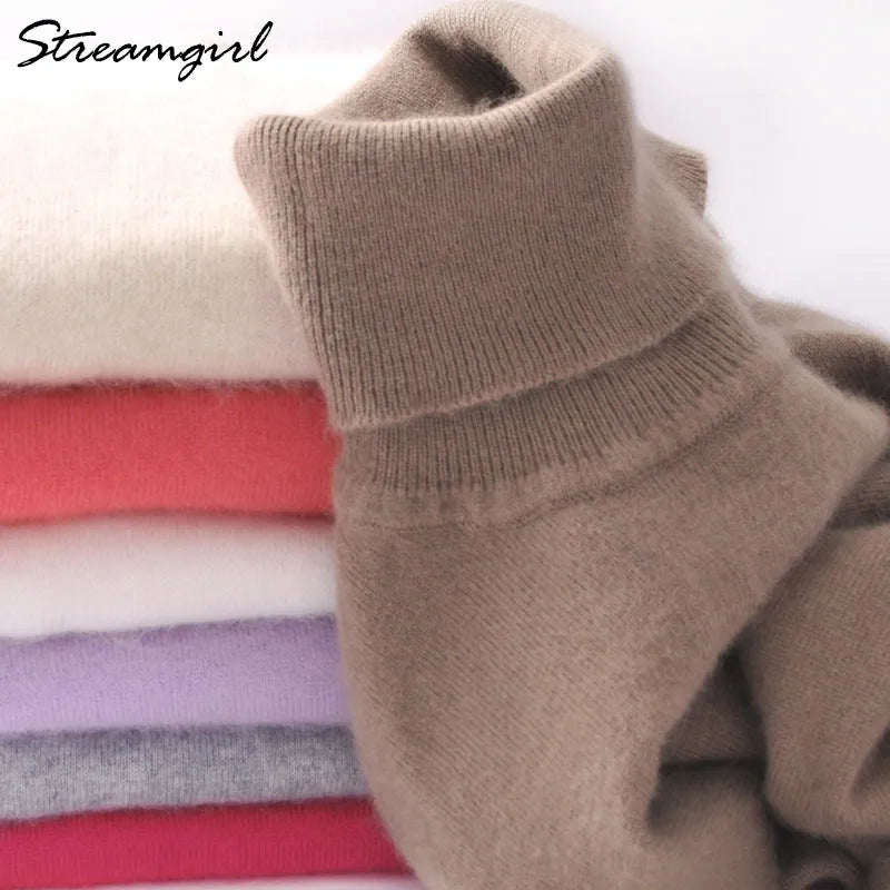 Cashmere Sweater Women Turtleneck