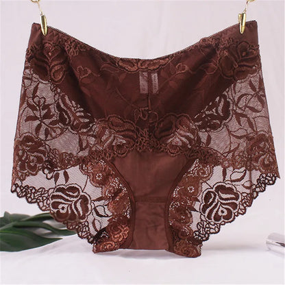 High waist lace large size cotton bottom