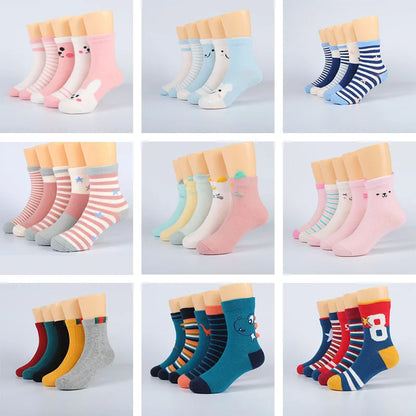 5 Pairs Girls Socks