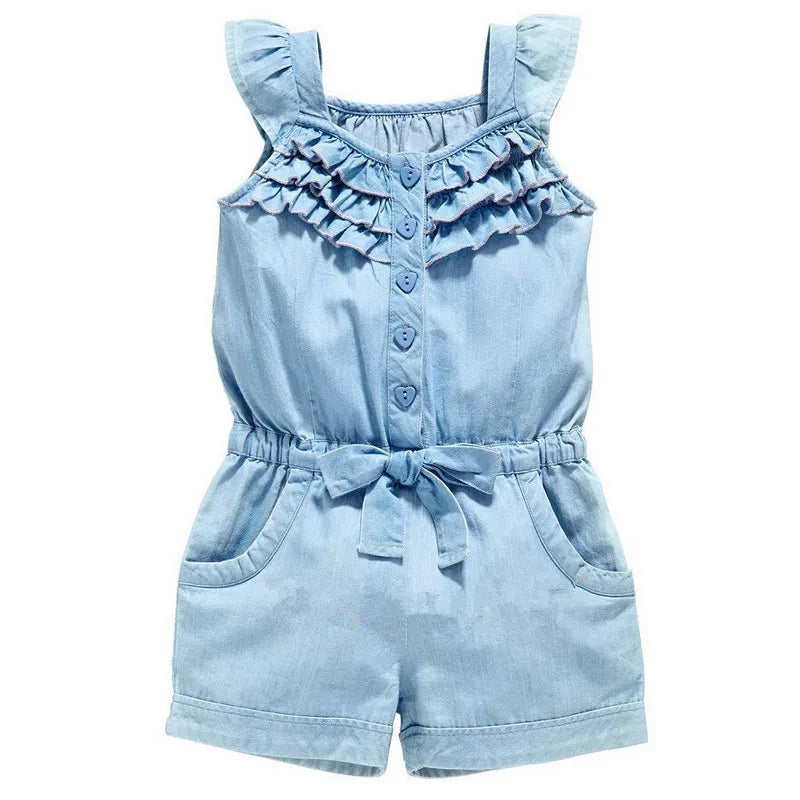 Kids Overall Sleeveless Romper Jumpsuit