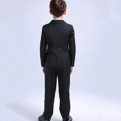 5Pcs Black Boys Suits