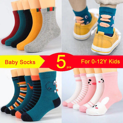 5 Pairs Girls Socks