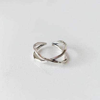 Smile Cry Face Heart Geometric Irregular Ring