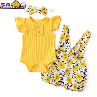 Infant Knitting Cotton Ruffles Romper Shorts