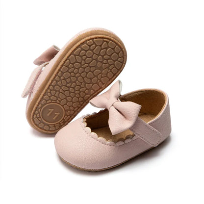 Toddler Bowknot Non-slip Rubber Soft-Sole Flat