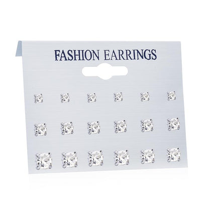 Crystal Heart Stud Earrings