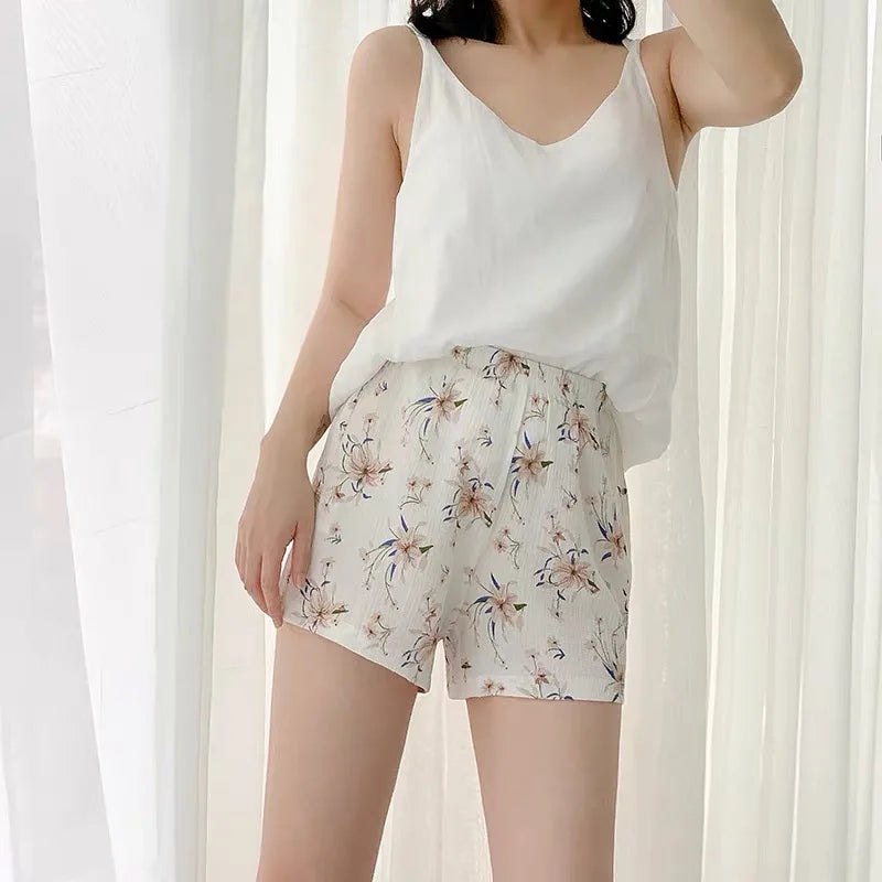 S-5XL Floral Chiffon  Shorts