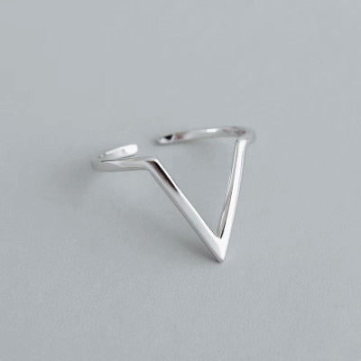 Smile Cry Face Heart Geometric Irregular Ring