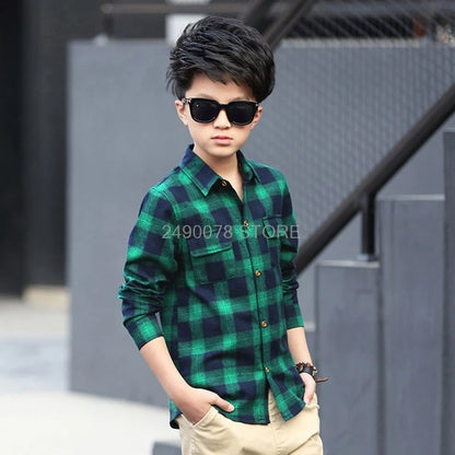 Turn Down Collar Blouse For Boys