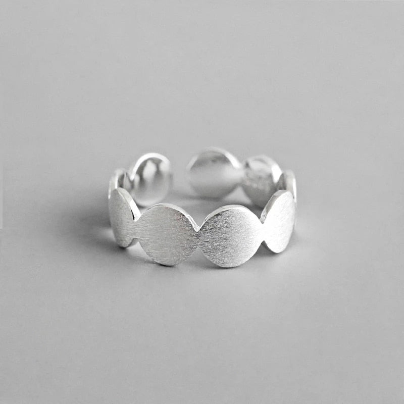 Smile Cry Face Heart Geometric Irregular Ring