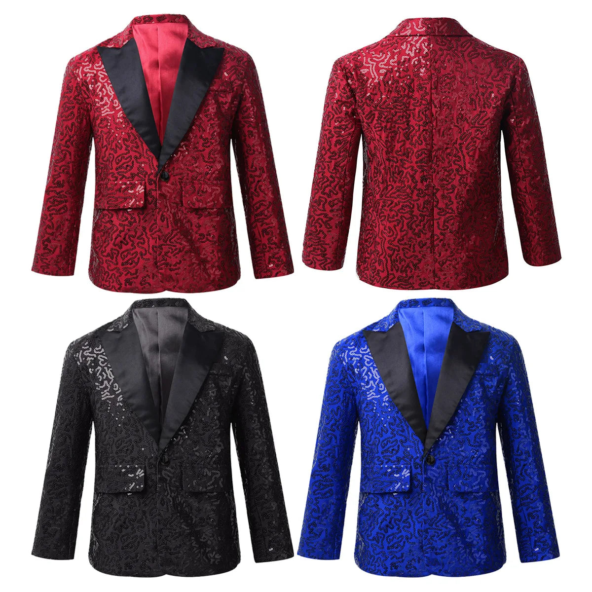 Boys Stylish Sequins Suit