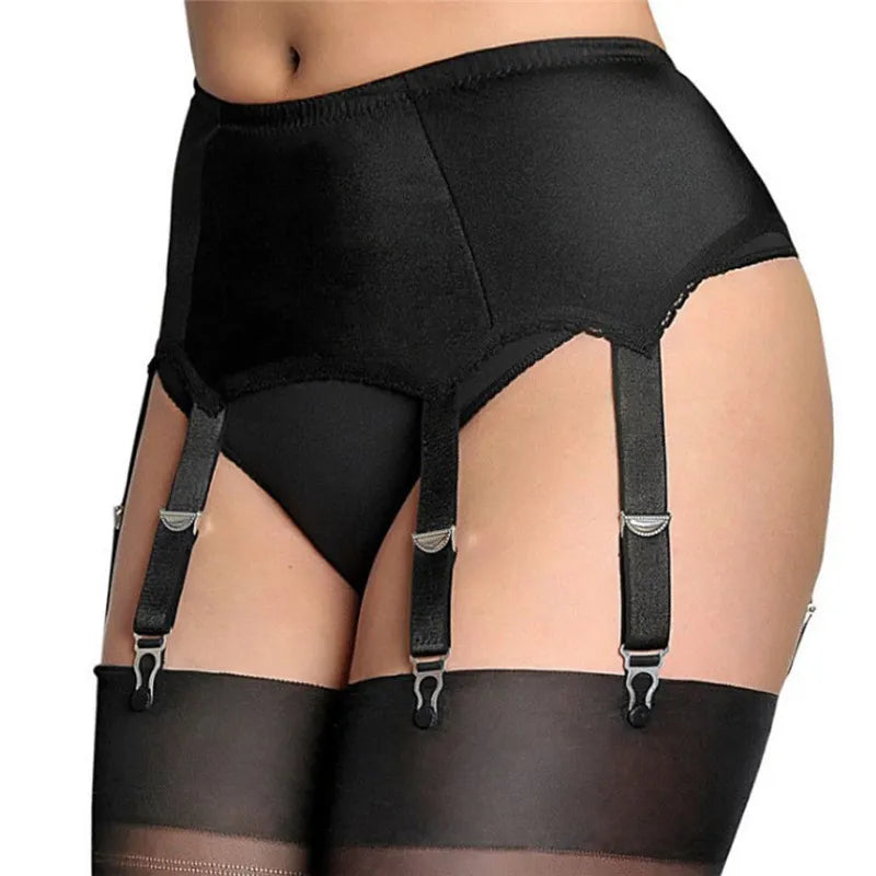 High Waist Mesh Suspender Belts