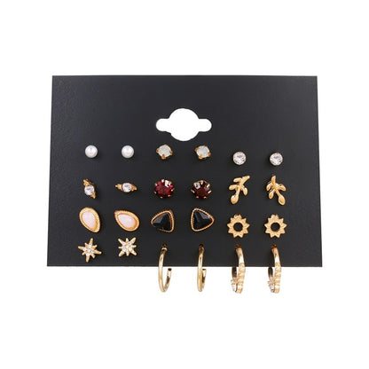 Crystal Heart Stud Earrings