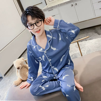 Ice Silk Children's Air Conditioning Pajamas