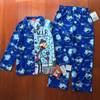 Boys Autumn and Winter Cartoon Flannel Homewear