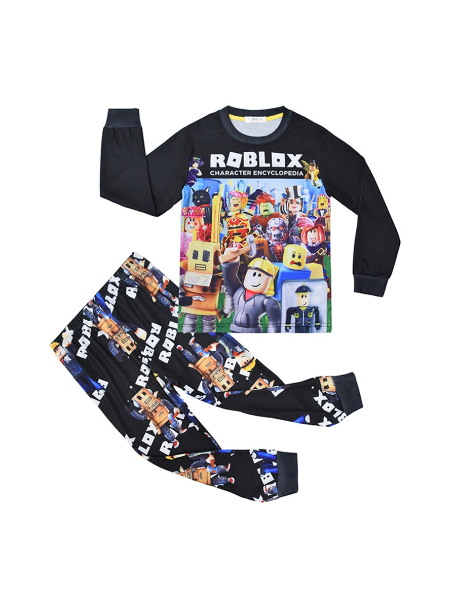 Roblox Long-Sleeved Casual Mobile Game Pajamas Set