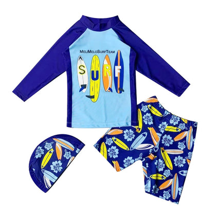 Separates Children Long Sleeve Sun Protection Swimsuit