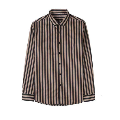 Long-Sleeved Men's Striped Shirt